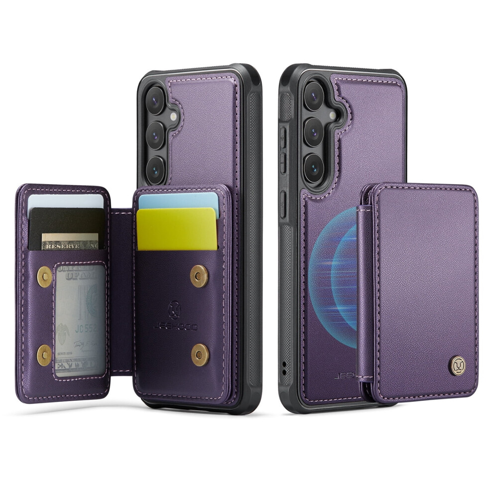 Samsung Galaxy S25 Wallet Case Pu Leather 6.2 Inch Purple 937196977413
