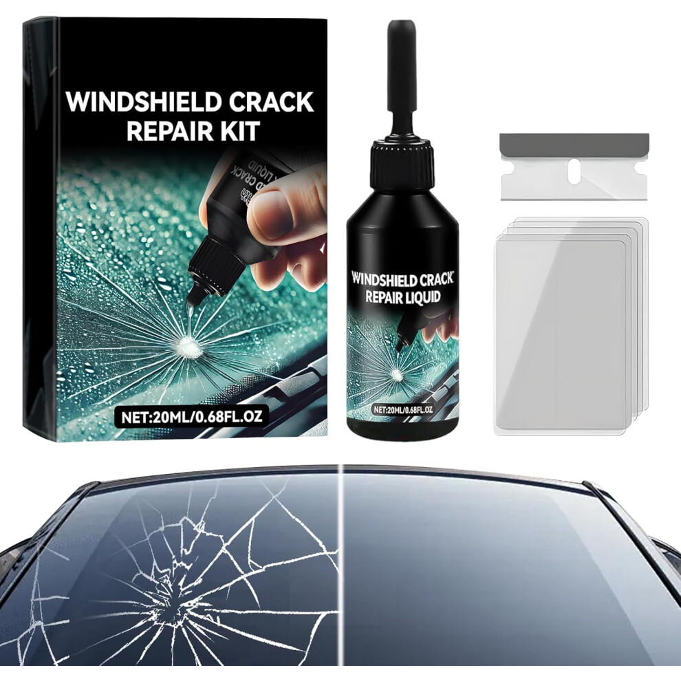 Windshield Crack Repair Kit With 2 Bottles And 5-Min Quick 968604465079
