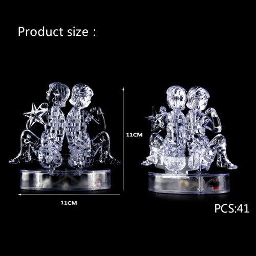Krystalové puzzle LED Light12Zodiac3D puzzle 2