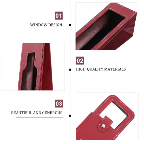 Sac à vin rouge en cuir (1 pièce) 1