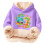 Sweat à capuche enfant imprimé coloré léger et doux 1