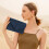 OUNONA navy evening clutch bag with snap closure 4