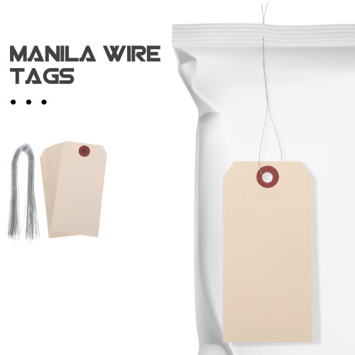 Shipping Tags Manila Blank Wired Tags 50 pcs 1