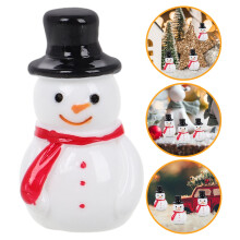 Black Resin Snowman Charms Christmas Garden Decor 30 pcs