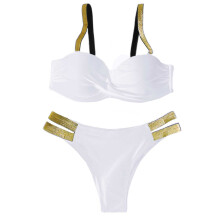 Damen-Bandeau-Bikini-Oberteil, leicht gepolstert