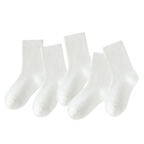 Cotton Crew Ankle Socks for Kids White Size 3 Years