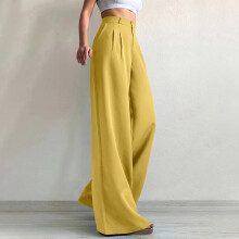 Women's High Waisted Straight Wide Leg Office Pants Pure