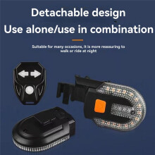 Bicycle USB Turn Signals Rechargeable Turn Signals Detachable Mountain Bike Night Riding Lights