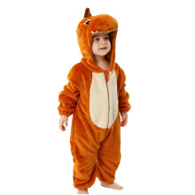 Dinosaur Baby Onesie Soft Flannel Long Sleeve 3M–3Y