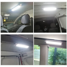 2X 12-80 V 72 LED Bande Lumineuse Intérieure de Voiture Barre de Plafond Lampe D'Éclairage de Dôme de Lecture pour Armoire RV Remorque Camping-Car