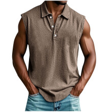 Men's Tank Top V-Neck Sleeveless with Pockets