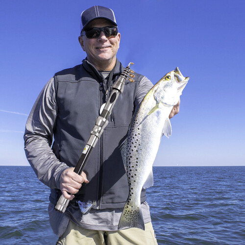 Carbon Fishing Rod Retractable Handle 2.4m Telescopic 2