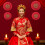 Κόκκινο κρεμαστό χάρτινο λουλούδι βεντάλια για γάμο 6 τεμάχια 7