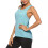 Dame Activewear Tankini Top Blå Rund Hals 3
