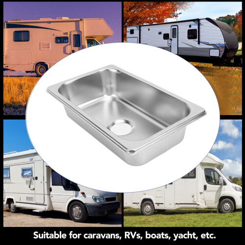 304 Νεροχύτης RV από ανοξείδωτο ατσάλι 26,5x16,2x6,5cm με αποχέτευση 40mm 1