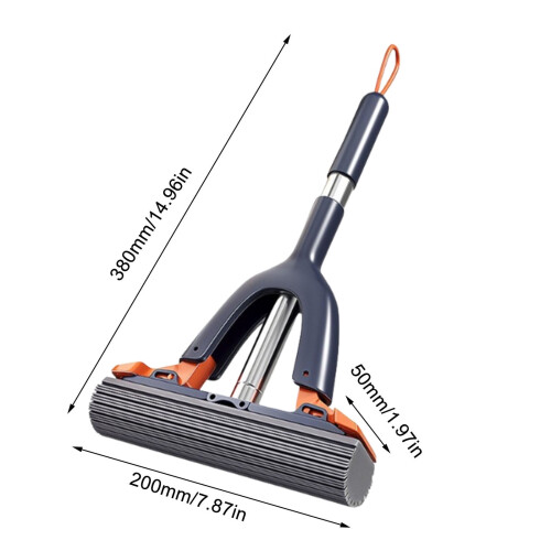 Sponge Mop Roller Type Absorbent Folding Rubber Mop with 2