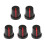 Guitar Effect Pedal Knobs Black and Red 2 Pack of 5 2