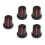 Guitar Effect Pedal Knobs Black and Red 2 x 5 pcs 7