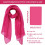 Sciarpa/stola/foulard da donna in cotone e lino, 6 pezzi 3