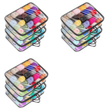 9 Pack Clear Yarn Storage Bags, Yarn Storage Organizer Tote Bag for Knitting Needles Crochet Hooks Yarn Balls Yarn