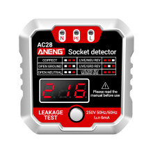 Digital Outlet Tester for Electrical Socket Fault Detection