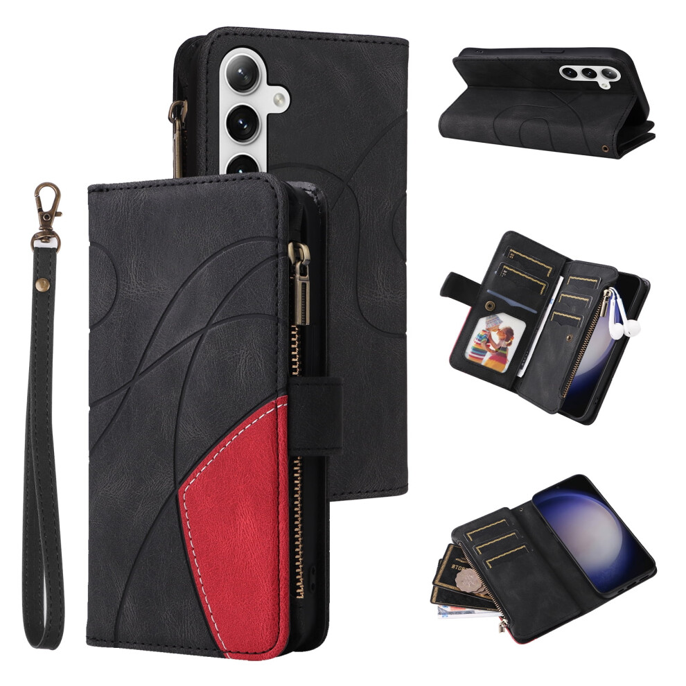 Samsung Galaxy S24 5G Wallet Phone Case 9-Card Holder Black 908436759922