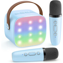 Mini Karaoke Machine Portable Bluetooth Speaker with 2
