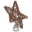 Rattan Star Tree Topper Coffee Color Hollow Design 8