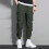 Heren cargo broek met relaxte pasvorm, groen, stretch 2