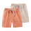 Kids Cotton Linen Shorts Drawstring Navy 2-Pack 6-7 Years 1