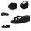 Schwarze Damen-Keilsandalen, Größe 9 4