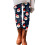 Dame polyester blomsterankelleggings blå XL 2