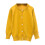 Kids Solid Knit Cardigan Long Sleeve Button-Down Yellow 7-8 1