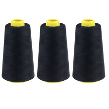 Sewing Thread Kit Polyester 3-Pc 2300 Yds Prewound Bobbins