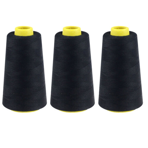 Sewing Thread Kit Polyester 3-Pc 2300 Yds Prewound Bobbins