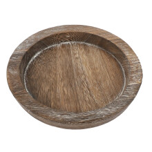 Plateau rond en bois de 20,5 cm (8,06 pouces) pour table basse et cuisine