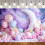 Cúlra Corcra Twinkle Star Glitter Galaxy Sky1pc 4