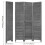 Wood Room Divider Gray3-Panel67.7Inch Tall 4