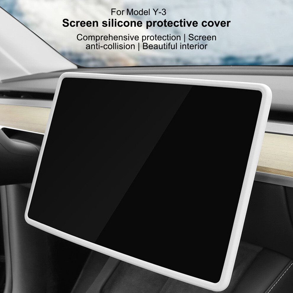 Tesla Model 3/Y Navigation Screen Silicone Frame Black 939152616374
