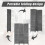 Wood Room Divider Gray3-Panel67.7Inch Tall 6