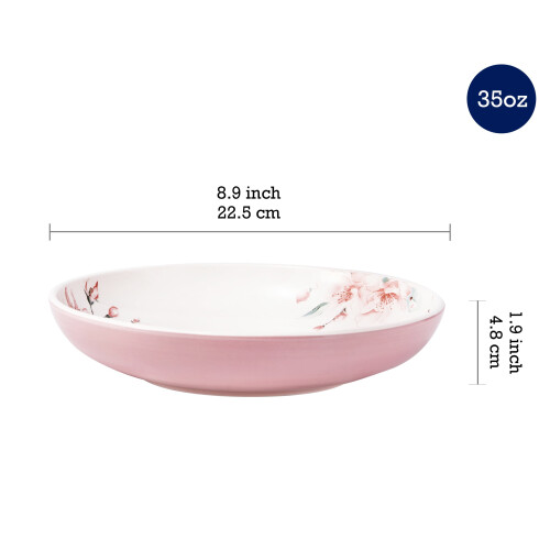 Σετ κεραμικών μπολ ζυμαρικών Sakura Spring 35oz 4-pack 1