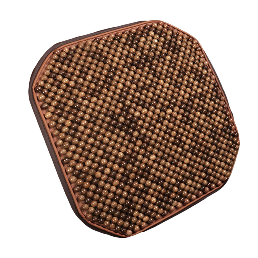 Car Cooling Seat Mat Breathable Bead Cushion Brown 974856971992