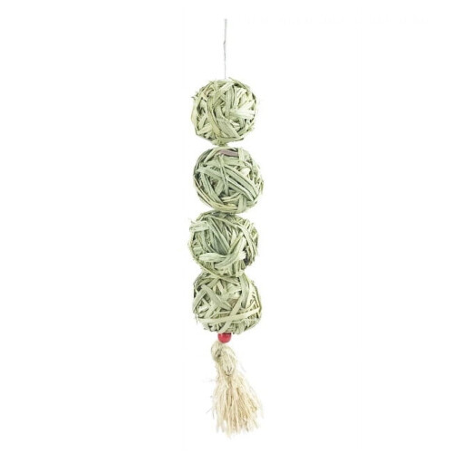 Rabbit Grass Woven Ball Toy Hanging String 1pc