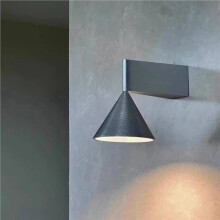 3X Petite Applique Murale Nordique en Métal Brossé, pour Salon, Bureau, Salle à Manger, Décorative en Forme de Cône, Argentée