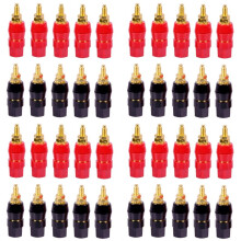 40Pcs/Lot Gold Plated Banana Binding Post Large Current Amplifier 4mm Banana Plug Jack Socket Speaker Terminal 5 Pairs
