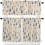 Køkkengardinkappe Kaffe Gnome Brun 2 Paneler 27,5" B 2