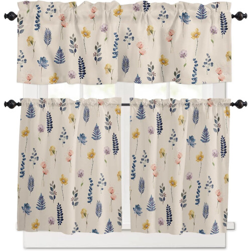 Køkkengardinkappe Kaffe Gnome Brun 2 Paneler 27,5" B 1