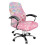 Housse de chaise de bureau rose à motif fleurs de cerisier 1