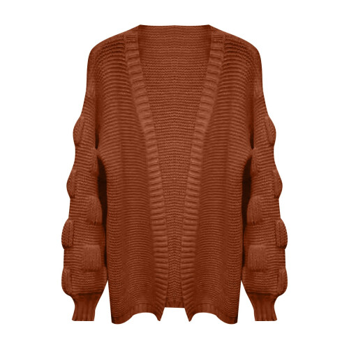Women's Plus Size Long Sleeve Knit Cardigan Sweater 2