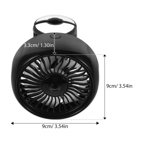 Bilventilator Sort USB-drevet 1 stk. 9x9x3,3 cm 1